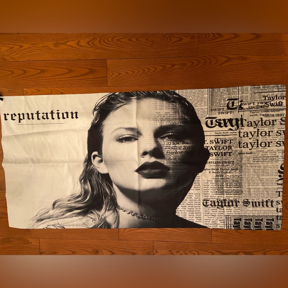 Black and White Newspaper Print Taylor Swift wall hanging